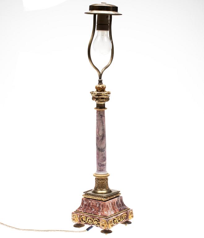 BORDSLAMPA, empirestil, 1800-talets slut.