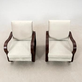 Armchairs, a pair of Art Deco from the first half of the 20th century.