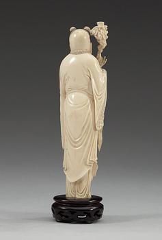 FIGUR, elfenben. Qing dynastin, omkring 1900,