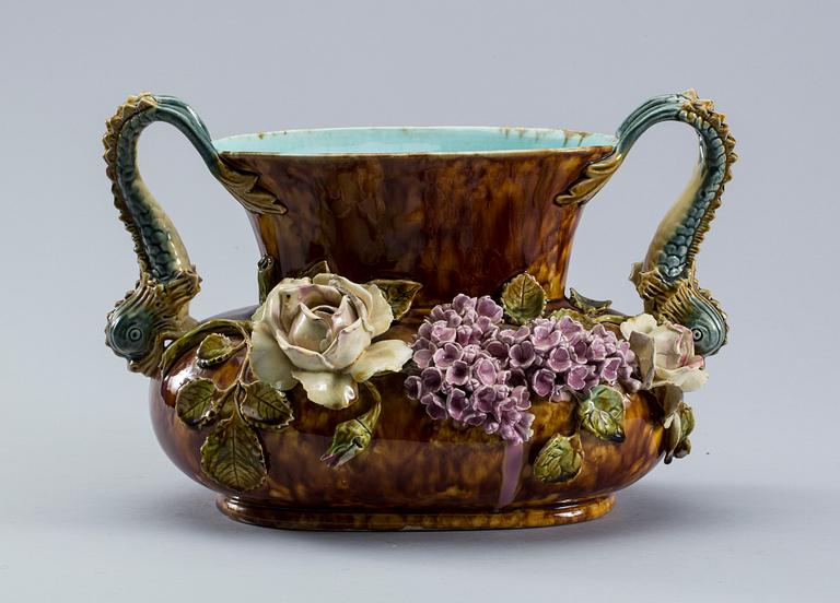 URNA, nyrokoko, majolika, sent 1800-tal.