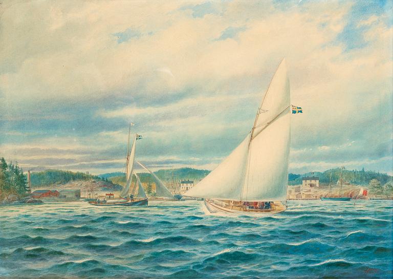 Jacob Hägg, "Inloppet till Kyrkviken" (The sea-approach to Kyrkviken).