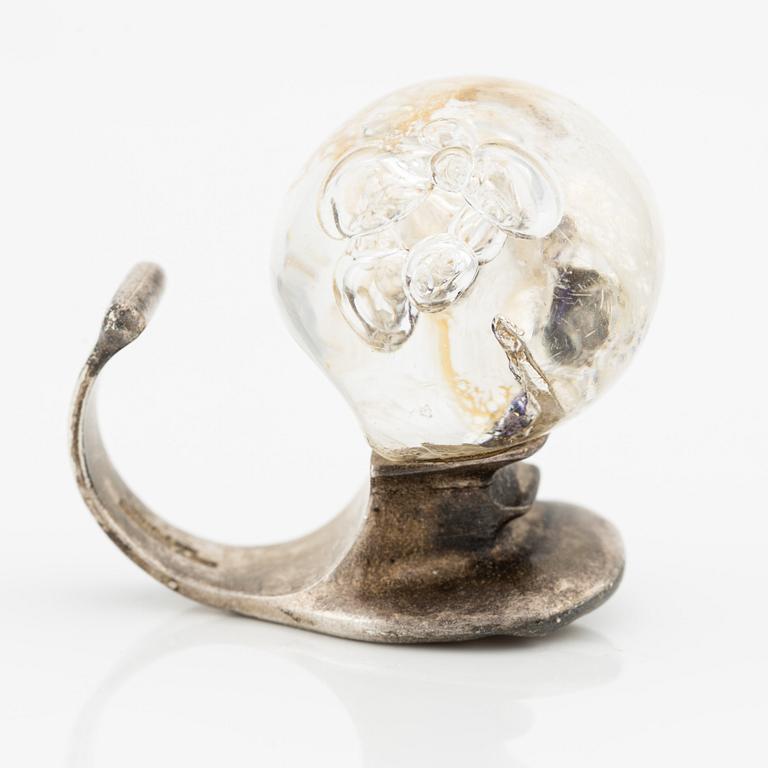Björn Weckström, ring, "Man in Cosmos", silver and acrylic, Lapponia 1978.