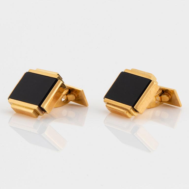 Wiwen Nilsson, manschettknappar, ett par, Lund 1960, 18K guld.