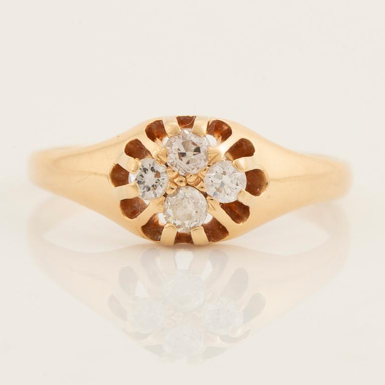 Brilliant cut diamond ring.