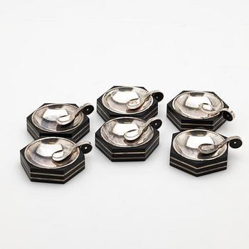 Salt cellars, 9 pieces, silver, GAB, Stockholm, 1941–1942.