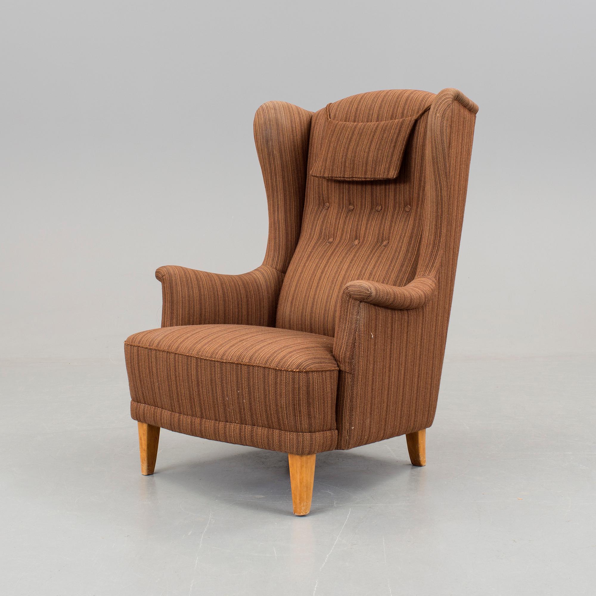 CARL MALMSTEN, fåtölj, "Åldermannen", 1900-talets andra hälft.