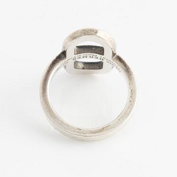 Hermès silver ring.