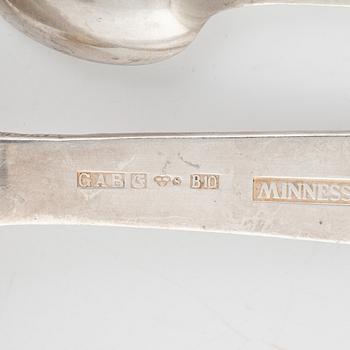 Jacob Ängman, an 88-piece silver flat wear set, "Rosenholm", GAB, Sweden, 1936-1984.