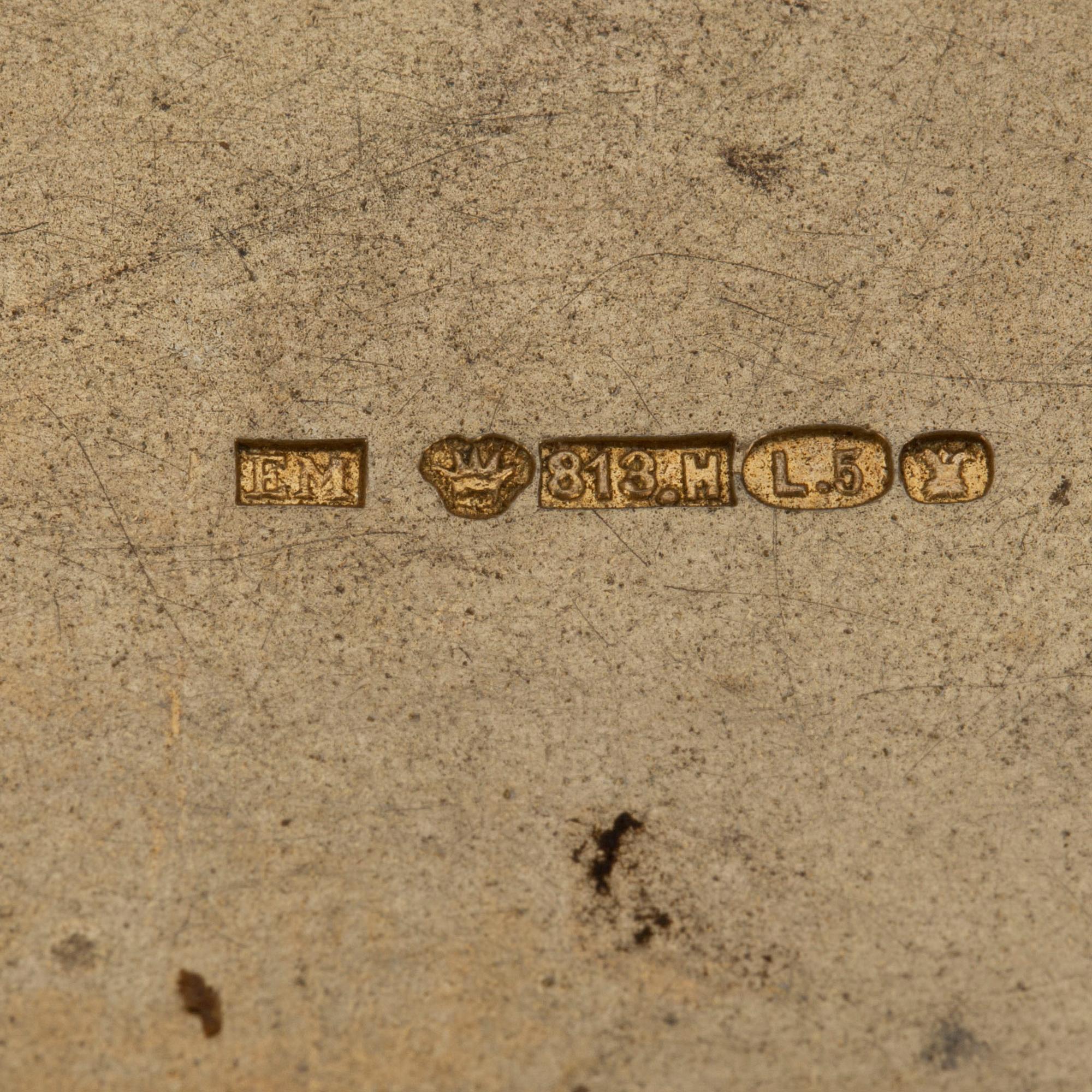 CIGARRETTETUI, 813 silver, guld. E. Montin, Vasa 1916. Vikt 191 g.
