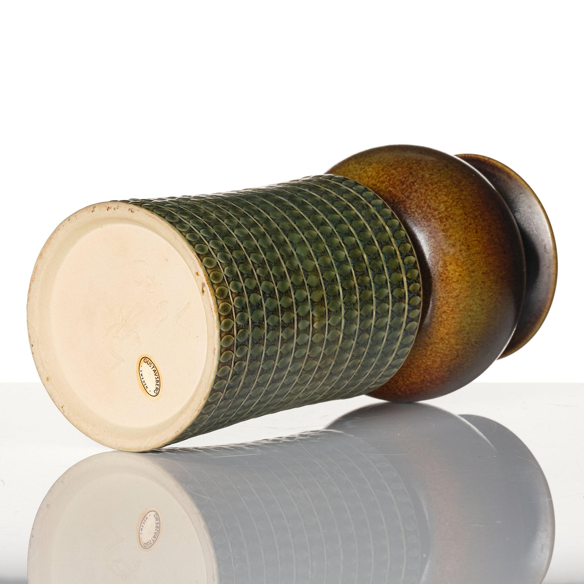Stig Lindberg, a stoneware vase, Gustavsberg studio, Sweden 1967 ...