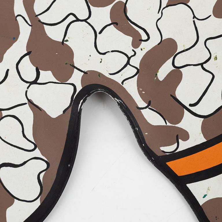 Enrico Baj, inflatable sculpture, plastic. Printed in signature.