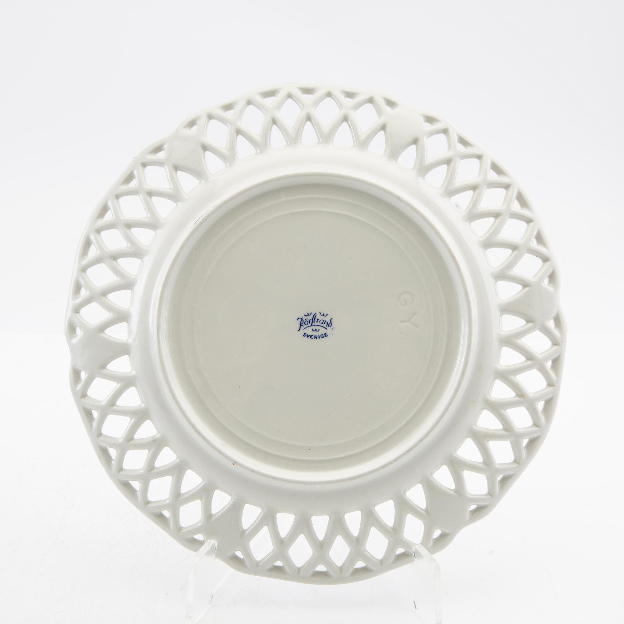 Fruktservis 9 dlr Rörstrand 1900-talets första hälft flintgods.