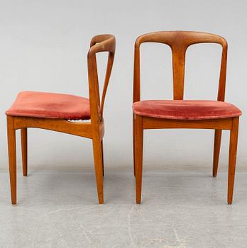 a set of four 1960's teak chairs 'Juliane' by Johannes Andersen, from Vamo Denmark.