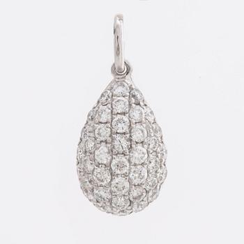 PENDANT 18k whitegold w brilliant-cut Diamonds 0,60 ct.