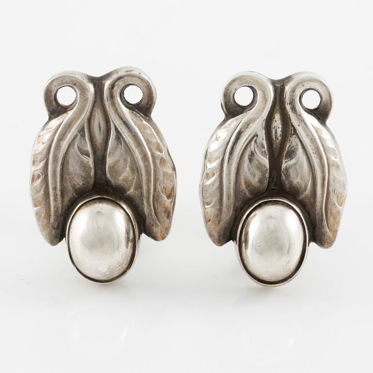 Georg Jensen, a pair of earrings, sterling silver.
