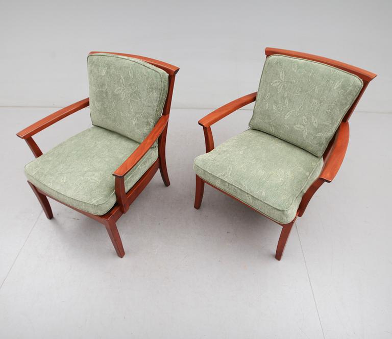 FÅTÖLJER, 1 par, Bröderna Andersson, 1900-talets senare del.