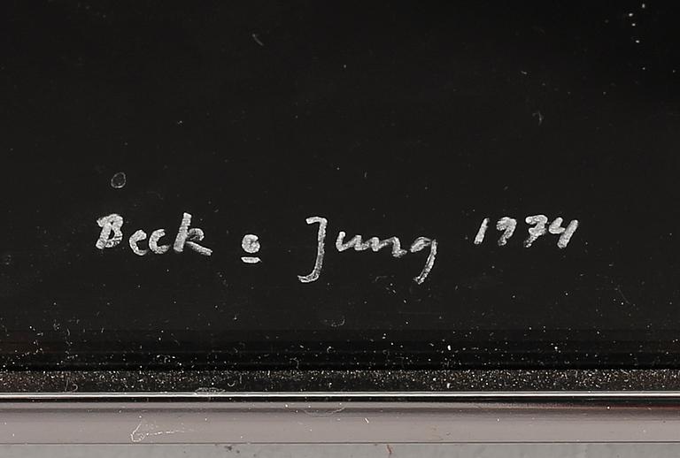 BECK & JUNG (HOLGER BÄCKSTRÖM & BO LJUNGBERG),  screenprint, signerad, daterad 1974 och numrerad 31/50.