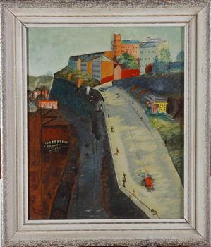 OKÄND KONSTNÄR, olja på pannå. Sign. o dat. 1940.