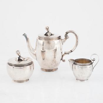 Kaffeservis, 3 delar, silver, Guldsmedsaktiebolaget (GAB), 1944.