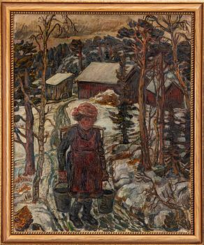 Olle Nordberg, kvinna med ok.