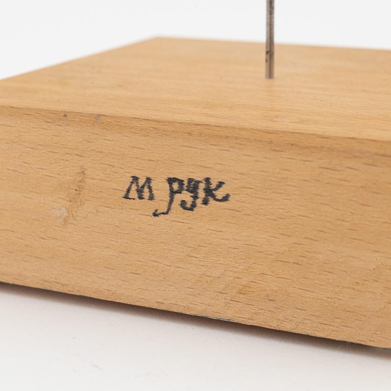 Madeleine Pyk, a painted wooden sculpture, signed.