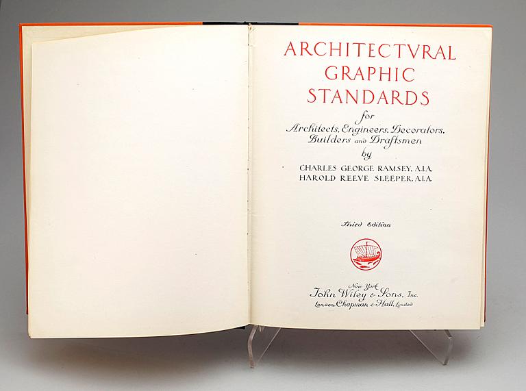 BOK, "Architectural Graphic Standards", Charles George Ramsey & Harold Reeve Sleeper, New York, 1947.