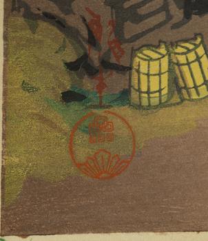 Yoshimoto Masao, "Fuji From Lake Ashi", post 1951.