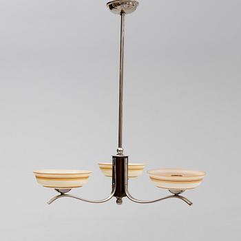TAKLAMPA, art déco, 1900-talets första hälft. Höjd 73 cm.