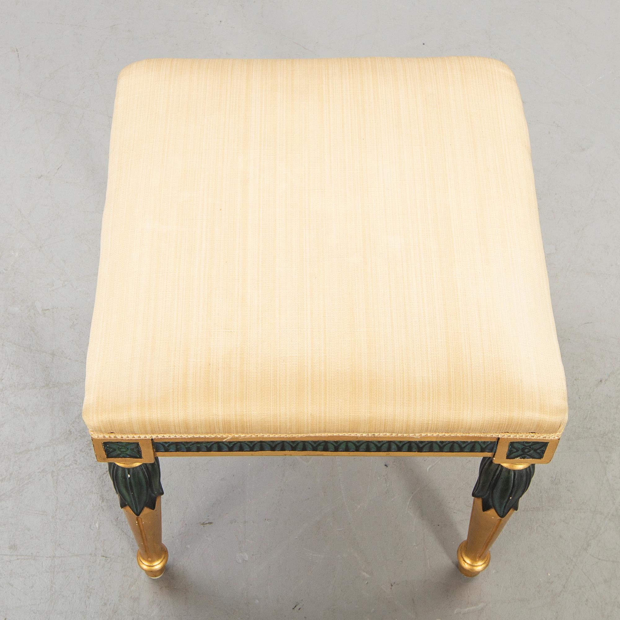 A late Gustavian bronzed stool early 1800s.