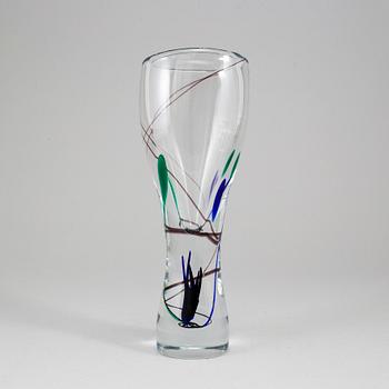 A Vicke Lindstrand 'Abstracta' glass vase, Kosta, 1950s.