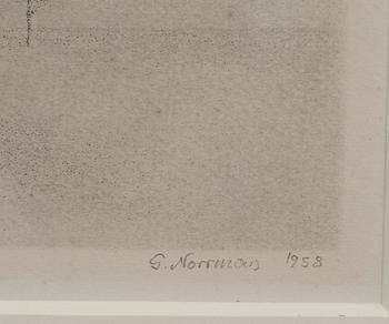 GUNNAR NORRMAN, original lito, signerad och daterad 1958, numrerad 44/60.