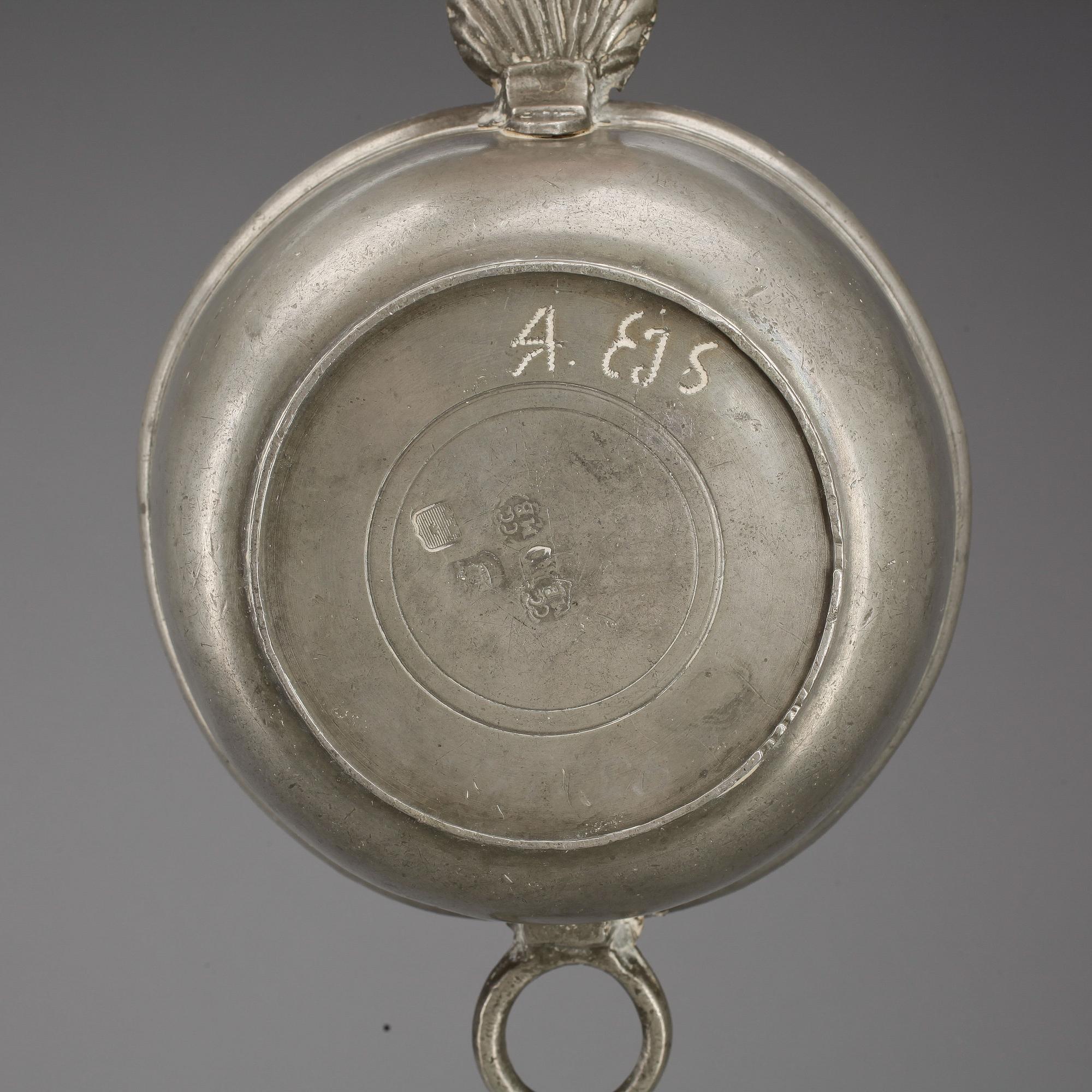 MATSKÅL, tenn, Carl Gustaf Malmborg, verksam 1767-1806 i Stockholm.