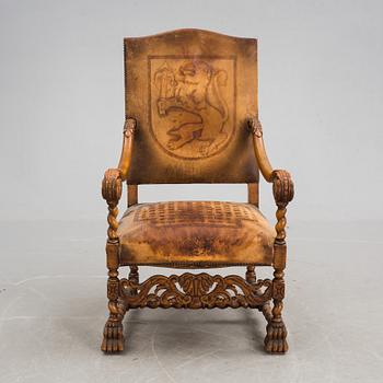 KARMSTOL, barockstil, 1900-tal.