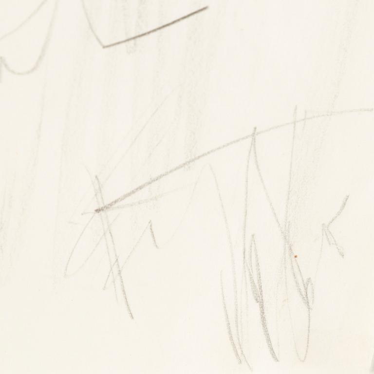 EDDIE FIGGE, collage and pencil, signed and dated 1965.