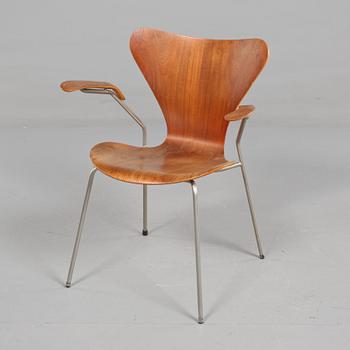 KARMSTOL, "Sjuan", Arne Jacobsen, Fritz Hansen, 1950/60-tal.