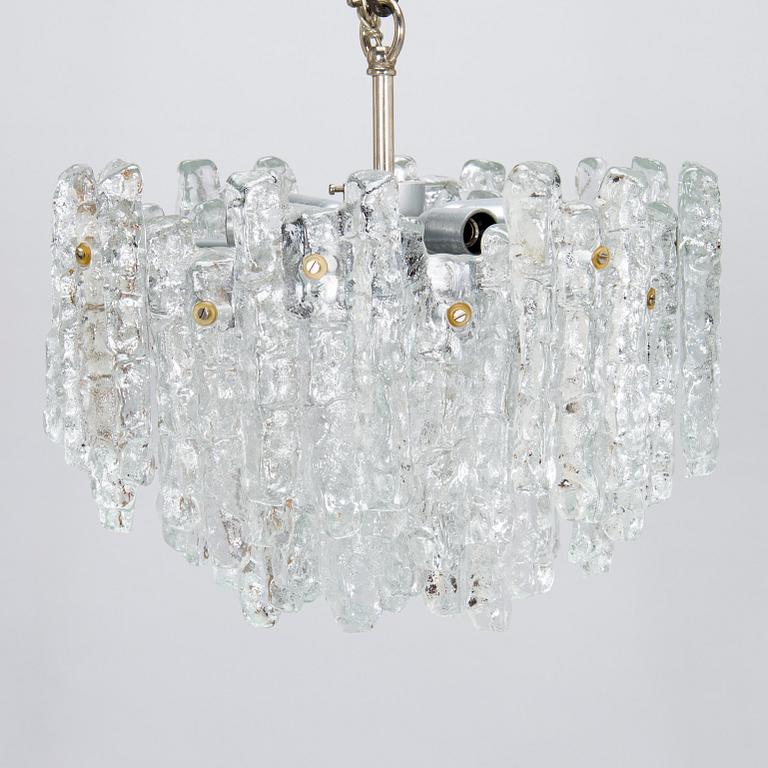 A 1960s "Ice block chandelier" by J.T Design, Kalmar, Austria.