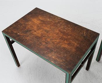 A drinks cabinet with two nesting tables, Sweden, 1930s/40s.
