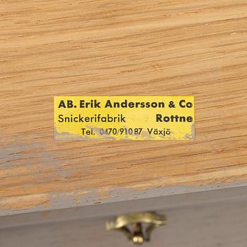 Sängbord ett par, Erik Andersson snickerifabrik, Rottne. 1900-talets slut,