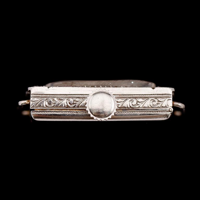 DAMARMBANDSUR, platina, med diamanter, art déco, tidigt 1900-tal.