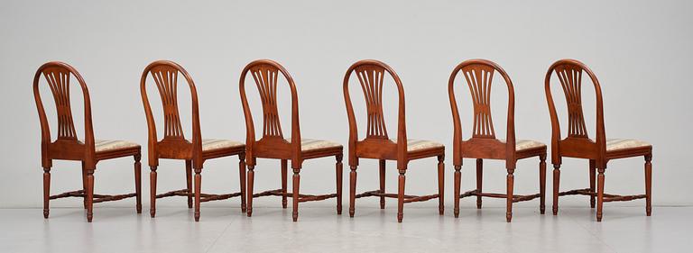 MATSALSGRUPP, 6+1 delar, gustaviansk stil, 1900-talets mitt.