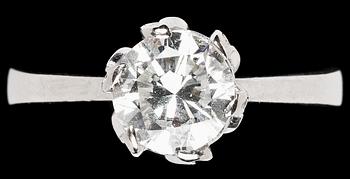 1018. A brilliant cut diamond ring, app. 1.75 cts, 1960's.