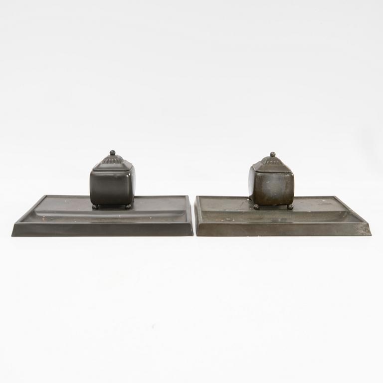 Just Andersen, Writing desks, 2 pcs, Denmark, first half of the 20th century.