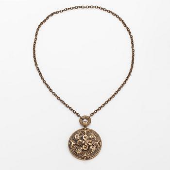 Germund Paaer, A bronze necklace, model 60. Kalevala Koru, Helsinki 1940's-1970's.