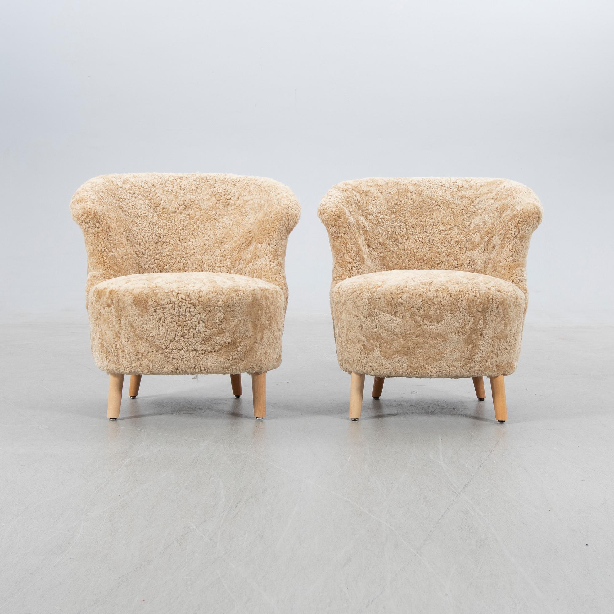 Fåtöljer, ett par, Swedish Modern, 1940-tal.