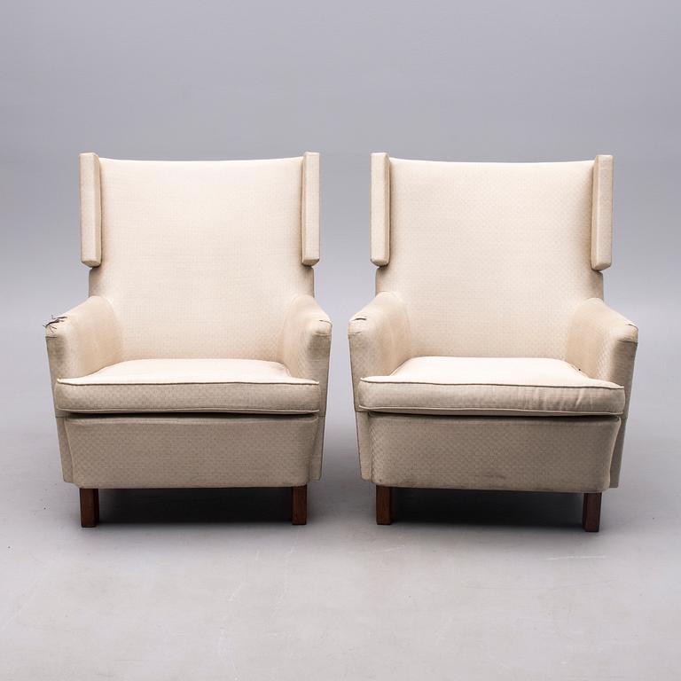 FÅTÖLJER, 2 st, modell 503, Hellevi Ojanen, Artek 1950-tal.