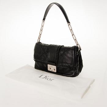 CHRISTIAN DIOR Quilted Ruffle Leather New Lock Flap Bag.