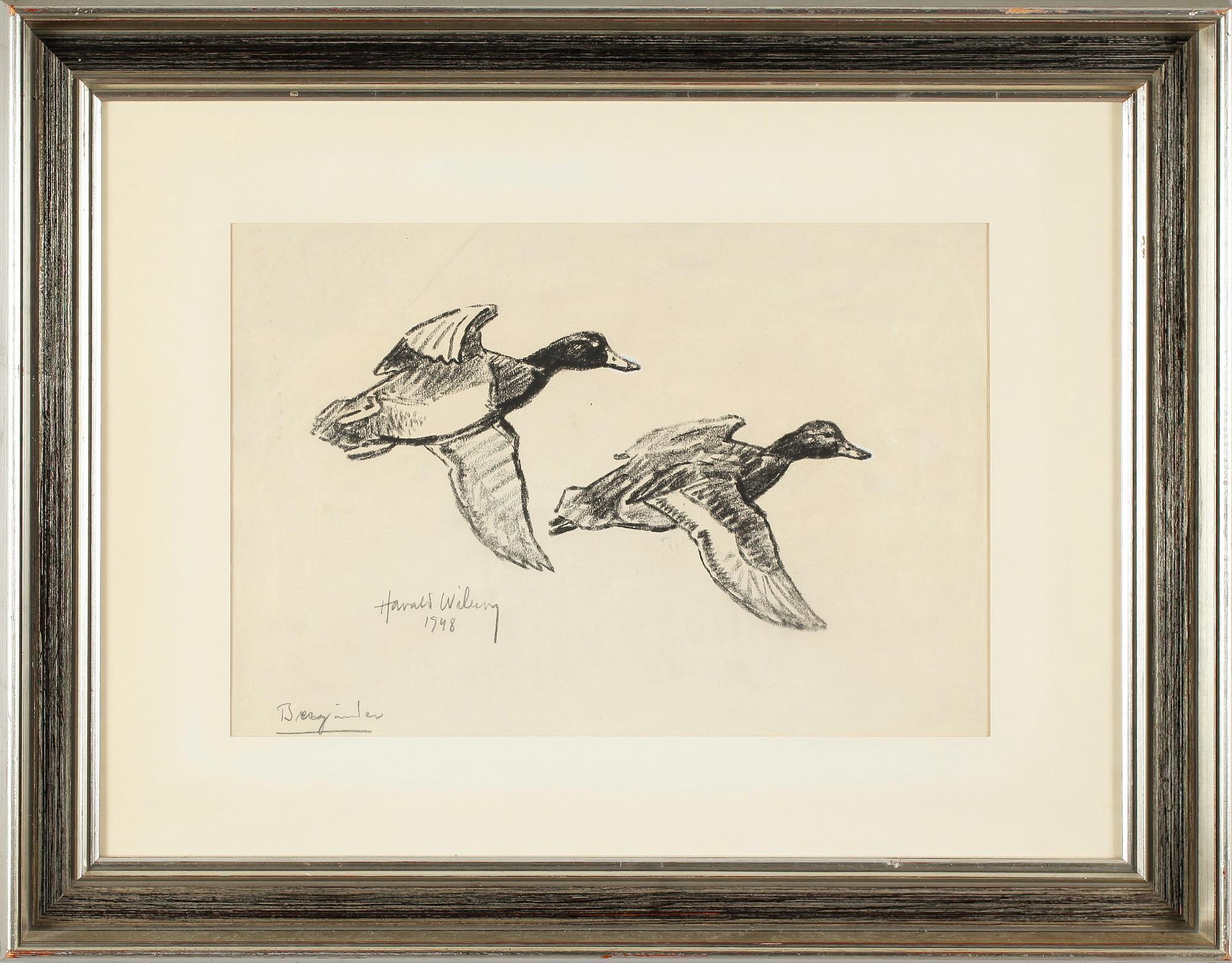 HARALD WIBERG, krita, signerad och daterad 1948.