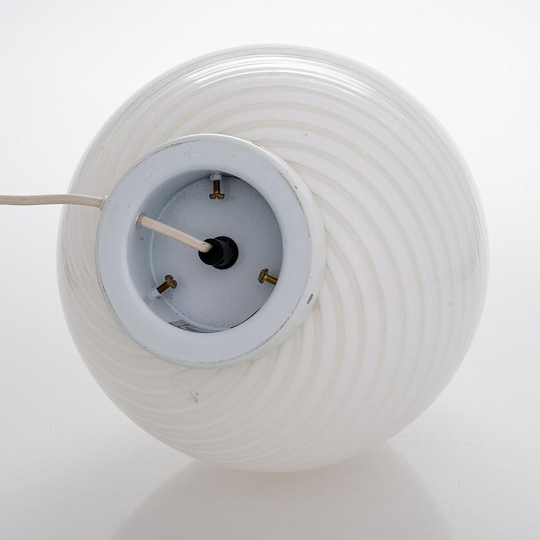 A 1970s/80s table lamp '4016' in glass from Orno Stockmann, Finland.