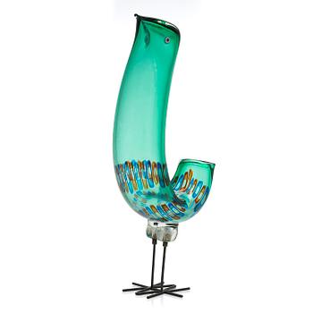 Alessandro Pianon, a 1960s Pulcino', glass sculpture, Vistosi, Murano, Italy.