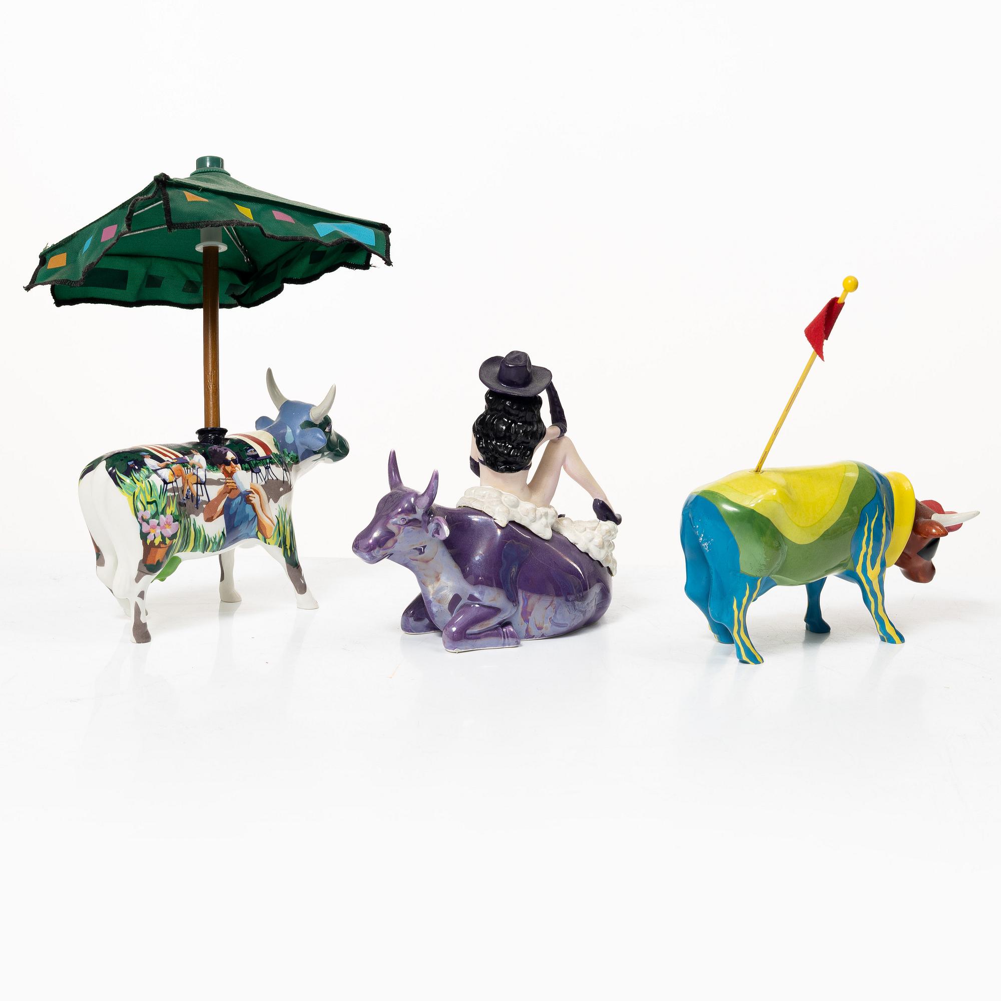 Six 'Cow Parade' figurines, 2000s.